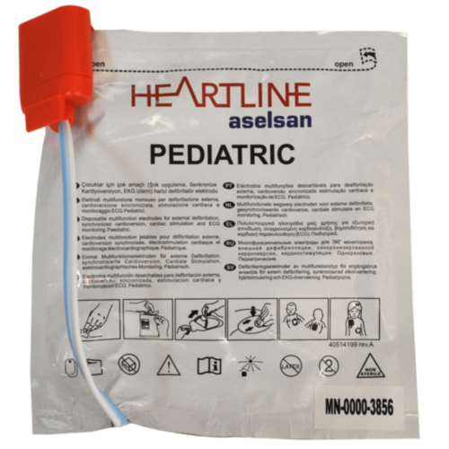 Elétrodos pediátricos ASELSAN Heartline AED 