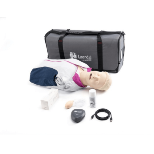 Laerdal Resusci Anne QCPR AED Tronco e mala de transporte (nova versão) - 1989